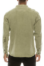 Load image into Gallery viewer, Men&#39;s Ripped Denim Overshirt
