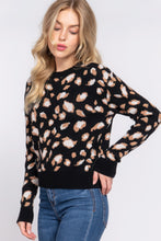 Load image into Gallery viewer, Long Slv Animal Jacquard Sweater

