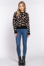 Load image into Gallery viewer, Long Slv Animal Jacquard Sweater
