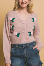 Load image into Gallery viewer, Mid cropped flower cardigan
