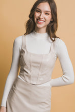 Load image into Gallery viewer, Faux leather corsetry
