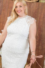 Load image into Gallery viewer, Lace Crochet Mini Raglan Dress With Zipper Back

