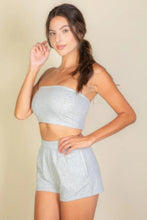Load image into Gallery viewer, Simple Solid Color Tube Top And Shorts Two Piece Set
