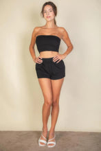 Load image into Gallery viewer, Simple Solid Color Tube Top And Shorts Two Piece Set

