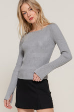 Load image into Gallery viewer, Long Sleeve Boat Neck Sweater
