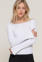 Load image into Gallery viewer, Long Sleeve Boat Neck Sweater
