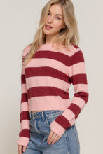 Load image into Gallery viewer, Long Slv Crew Neck Stripe Sweater

