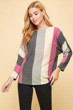 Load image into Gallery viewer, Striped Dolman Sleeves Top

