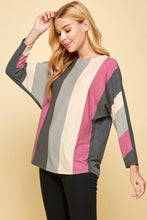 Load image into Gallery viewer, Striped Dolman Sleeves Top
