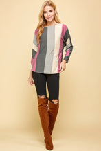 Load image into Gallery viewer, Striped Dolman Sleeves Top
