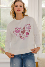 Load image into Gallery viewer, Hearts Hotfix Rhinestone Oversized Pullover
