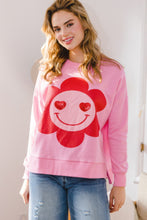 Load image into Gallery viewer, Smiley Flower Oversized Pullover
