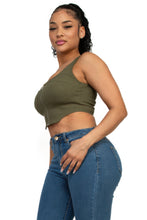 Load image into Gallery viewer, Zip-up square neck crop top
