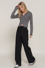 Load image into Gallery viewer, 2-way zip closure sweater hoodie cardigan
