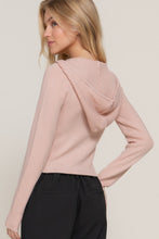 Load image into Gallery viewer, 2-way zip closure sweater hoodie cardigan
