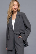 Load image into Gallery viewer, Long slv front button closure blazer
