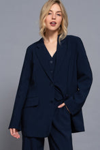Load image into Gallery viewer, Long slv front button closure blazer
