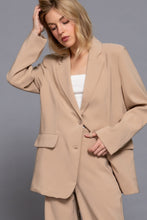 Load image into Gallery viewer, Long slv front button closure blazer
