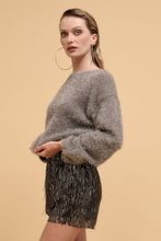 Load image into Gallery viewer, Striped sequins high waist shorts
