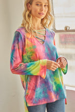 Load image into Gallery viewer, Tie-dye Cage Hi-low Top
