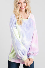 Load image into Gallery viewer, Tie-dye Puff Long Sleeve Top
