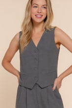 Load image into Gallery viewer, V-neckline W/front Button Closure Vest

