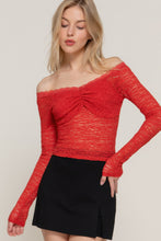 Load image into Gallery viewer, Off The Shoulder Stretch Lace Top
