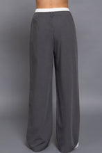 Load image into Gallery viewer, Contrast Waist Boxer Straight Long Pants
