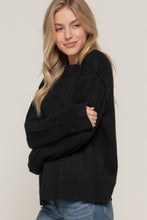 Load image into Gallery viewer, Long Slv Mock Neck Raised Seam Sweater
