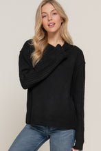 Load image into Gallery viewer, Long Slv Mock Neck Raised Seam Sweater
