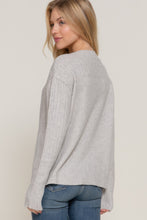 Load image into Gallery viewer, Long Slv Mock Neck Raised Seam Sweater
