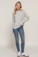 Load image into Gallery viewer, Long Slv Mock Neck Raised Seam Sweater
