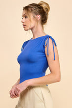 Load image into Gallery viewer, Ruching Shoulder Ribbed Top
