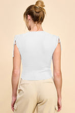 Load image into Gallery viewer, Ruching Shoulder Ribbed Top
