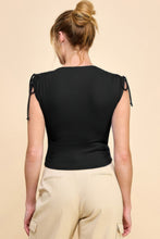Load image into Gallery viewer, Ruching Shoulder Ribbed Top
