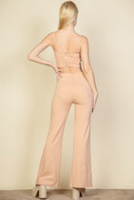 Load image into Gallery viewer, Bustier Crop Top &amp; Front Slit Wide Leg Pants
