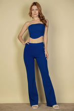 Load image into Gallery viewer, Strapless Corset Top &amp; Flare Pants Set
