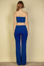 Load image into Gallery viewer, Strapless Corset Top &amp; Flare Pants Set
