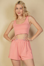 Load image into Gallery viewer, Crop Tank Top And Shorts Set
