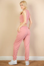 Load image into Gallery viewer, French Terry Elastic Waist Tank Top &amp; Joggers Set
