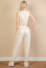 Load image into Gallery viewer, French Terry Elastic Waist Tank Top &amp; Joggers Set
