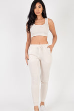 Load image into Gallery viewer, French Terry Cropped Tank Top &amp; Joggers Set
