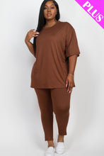 Load image into Gallery viewer, Plus Size Oversized T-shirt &amp; Leggings Set

