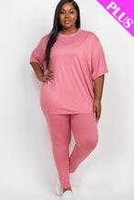 Load image into Gallery viewer, Plus Size Oversized T-shirt &amp; Leggings Set
