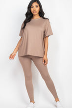 Load image into Gallery viewer, Oversized T-shirt &amp; Leggings Set
