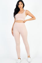Load image into Gallery viewer, Ribbed Crop Top &amp; Leggings Set

