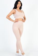 Load image into Gallery viewer, Ribbed Crop Top &amp; Leggings Set
