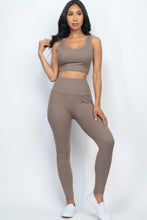 Load image into Gallery viewer, Ribbed Crop Top &amp; Leggings Set
