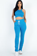 Load image into Gallery viewer, Crop Tank Top &amp; Ruched Pants Set
