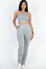 Load image into Gallery viewer, Crop Tank Top &amp; Ruched Pants Set
